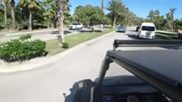 LOS CABOS MEXICO-2019: People In A Wrangler Driving In A Street With Other