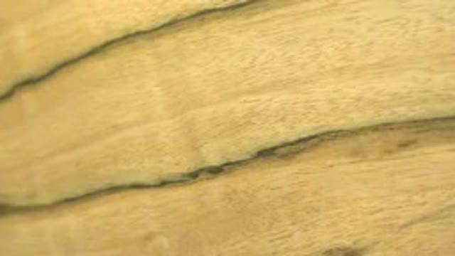 A Rotating Piece Of Wood On A Flat Surface