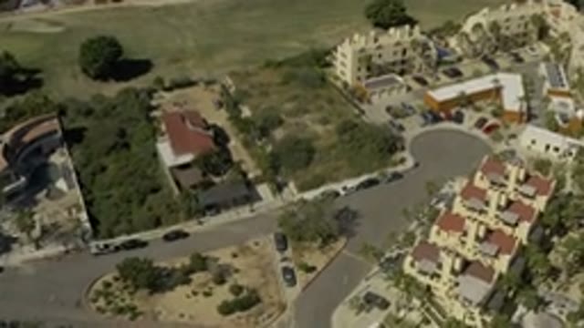 LOS CABOS MEXICO-2020: Top View of The Nice Houses Beside A Golf Course in Los