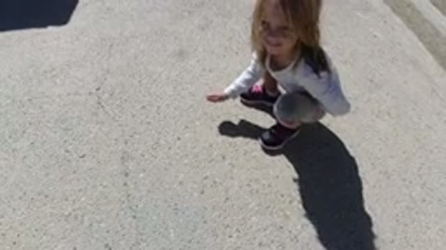 SAN JOSE DEL CABO MEXICO-2020: A Girl Playing and Having Fun on a Sunny Day