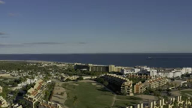 LOS CABOS MEXICO-2020: Aerial View of City and Beach from the Sky