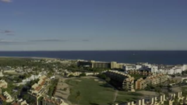 LOS CABOS MEXICO-2020: Beautiful Aerial Capture of Beach Vacation Hotels