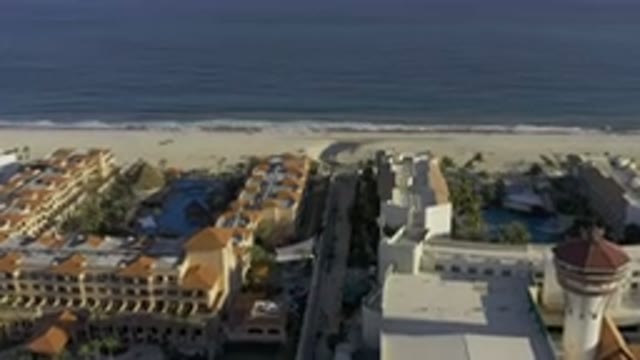 LOS CABOS MEXICO-2020: Buildings Along The Beach Front With Seas In The Front