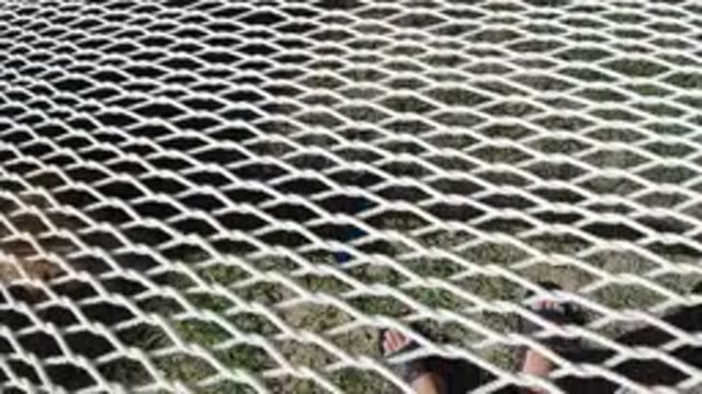 SAN JOSE DEL CABO MEXICO-2020: Net Bouncing Up And Down Like A Trampoline In The Wind