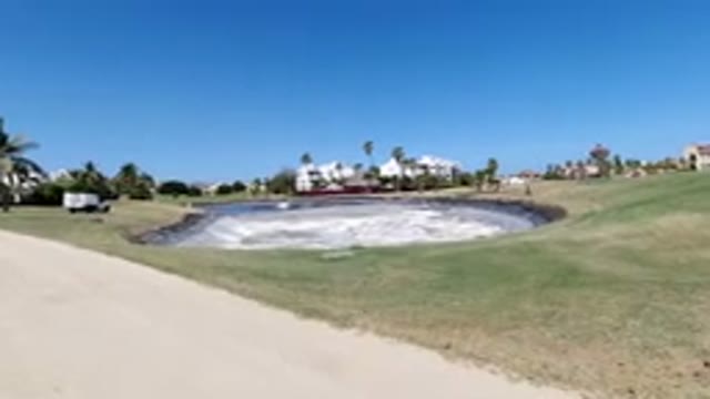 LOS CABOS MEXICO-2020: Crafted Walking And Driving Lane With A Lot Of Green