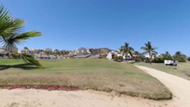 LOS CABOS MEXICO-2020: Overhead View Of A Neighborhood Drone Footage With Grass