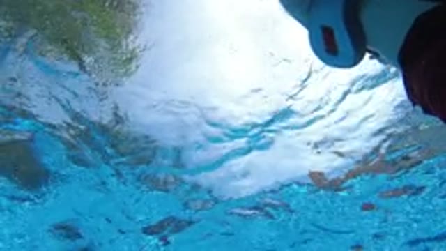 LOS CABOS MEXICO-2020: A Human Leg Passes Through Rippling Water