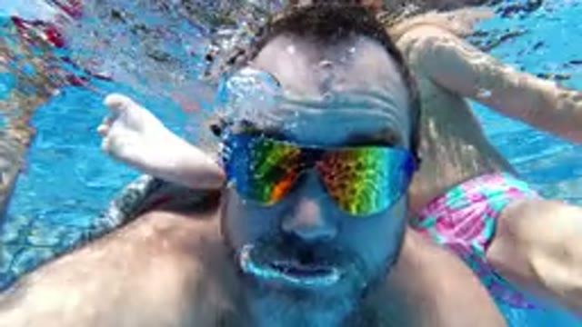 LOS CABOS MEXICO-2020: Father And Child Testing New Waterproof Underwater Camera