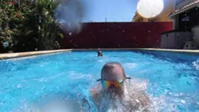 LOS CABOS MEXICO-2020: Fun Time Swimming At Home In The Pool Me My Daughter And