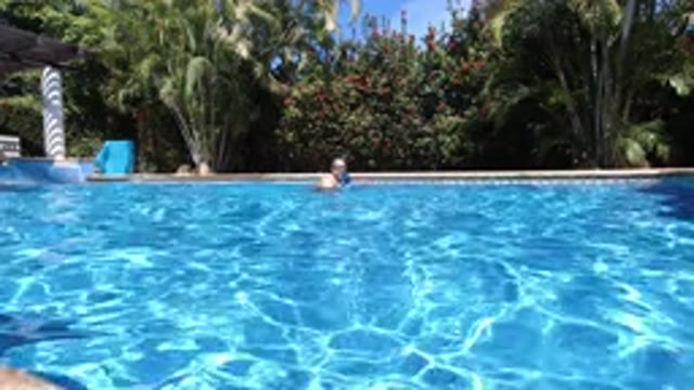 LOS CABOS MEXICO-2020: Holidayer Enjoying A Dip In One Of The Many Pools At The