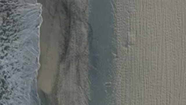 LOS CABOS MEXICO-2020: View From Above As The Surf Crashes The Beach
