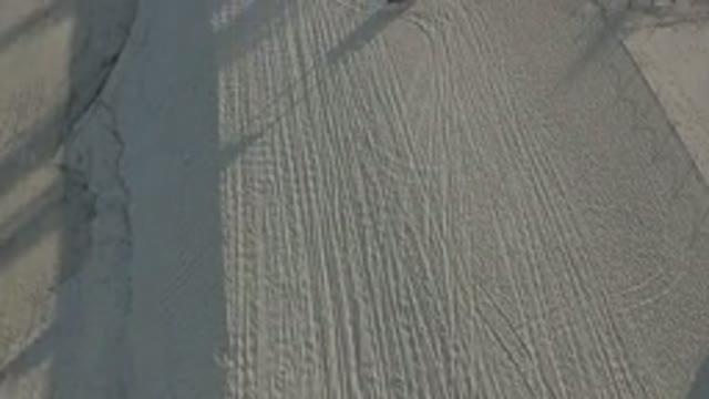 LOS CABOS MEXICO-2020: Aerial View of White Sandy Beach Largely Empty With People