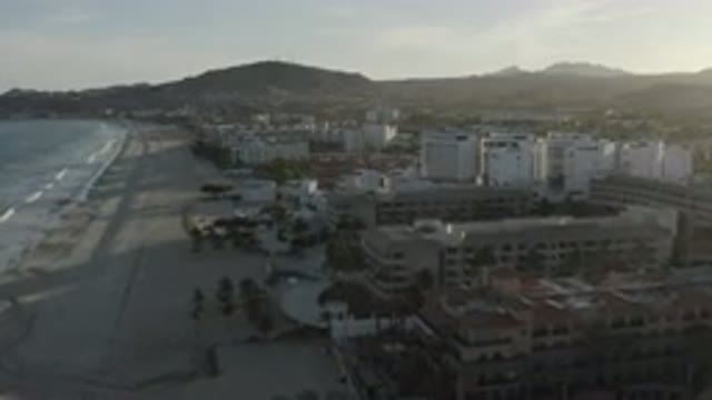 LOS CABOS MEXICO-2020: Slow Motion Footage Of Scenic Coastline And Built Up City