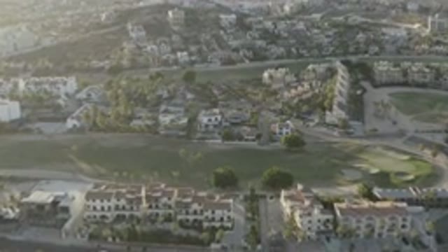 LOS CABOS MEXICO-2020: Aerial View Of A Golf Course And Hotel