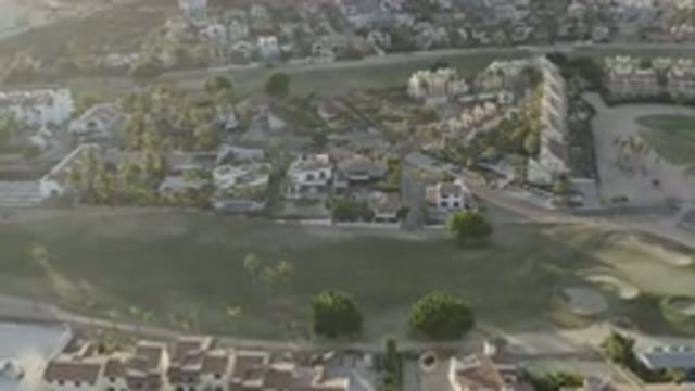 LOS CABOS MEXICO-2020: Drone Shoots Several Houses Near A Verdant Grass Field