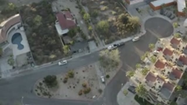 LOS CABOS MEXICO-2020: Overhead Of A Residential Area With Shopping Or Business