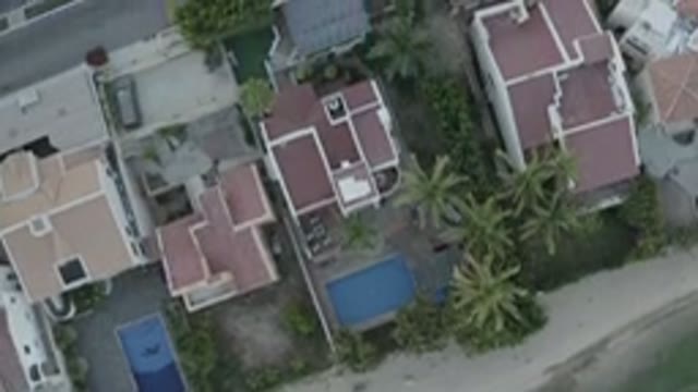 LOS CABOS MEXICO-2020: Drone Flies Over Houses