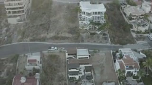 LOS CABOS MEXICO-2020: Flying Camera Captures Small Upper Class Neighborhood In