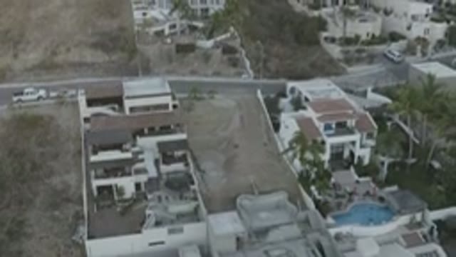 LOS CABOS MEXICO-2020: Side Top View Of Buildings Or Resorts And Roads In The