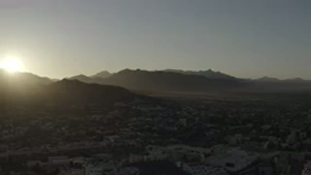 LOS CABOS MEXICO-2020: Small Town Slowly Recorded From The Sky During The