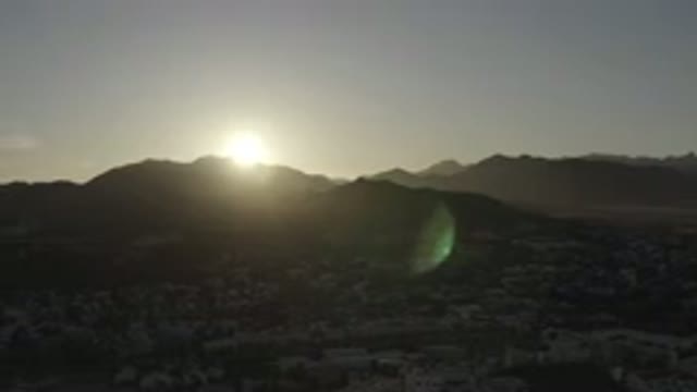 LOS CABOS MEXICO-2020: Scenery of Mountains and Sunset