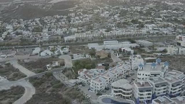 LOS CABOS MEXICO-2020: Aerial View Of A Beautiful Resort Town Nestled In The