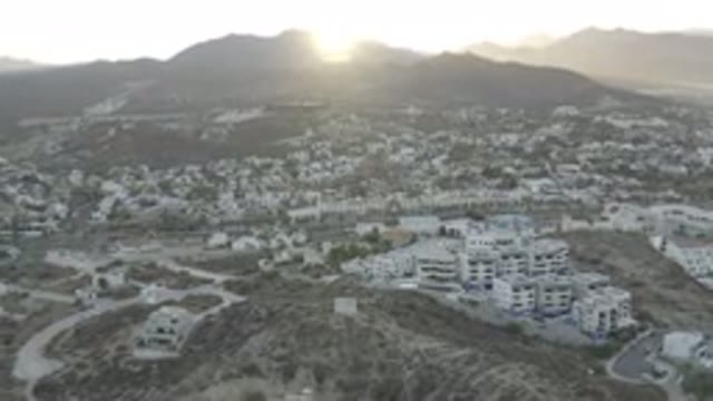 LOS CABOS MEXICO-2020: White Colored Buildings In The Valley Of A Mountain