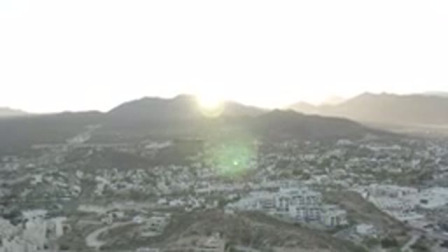 LOS CABOS MEXICO-2020: A Top View Of A Hill And Wide Number Of Box Shaped Houses