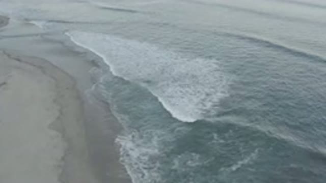 LOS CABOS MEXICO-2020: A View Of The Strong Current Near The Beach From Above