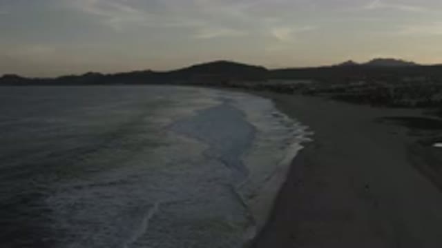 LOS CABOS MEXICO-2020: A View Of The Coast After Sunset