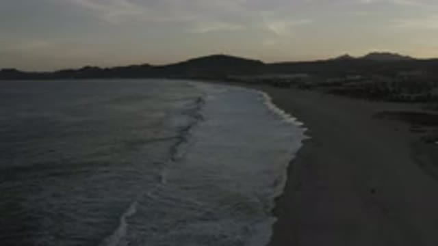 LOS CABOS MEXICO-2020: Top Side View Of A Beach With Waves