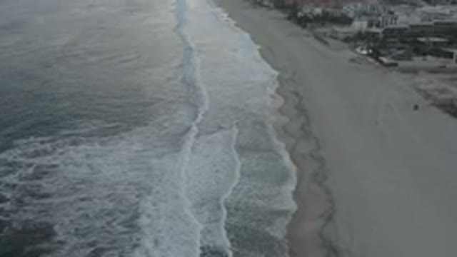 LOS CABOS MEXICO-2020: A Birds-Eye View Of A Beach Front With Buildings Lined Up