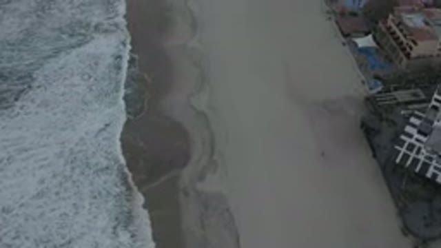 LOS CABOS MEXICO-2020: Birds Eye View Of The Private Beach With Waves Crashing