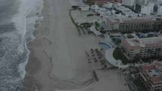 LOS CABOS MEXICO-2020: Aerial View Of A Beach, Buildings And Hotels With Pools