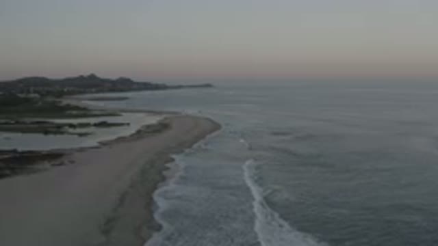 LOS CABOS MEXICO-2020: Beautiful View Of Waves Hitting The Beach