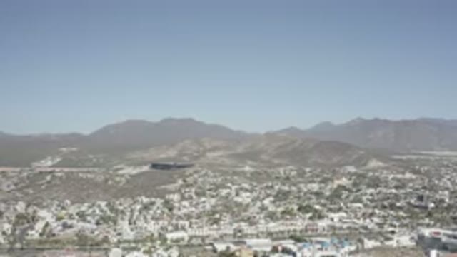 SAN JOSE DEL CABO MEXICO-2020: Side View Of Hills And White Colored Buildings
