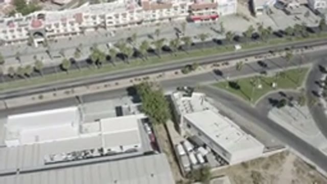 SAN JOSE DEL CABO MEXICO-2020: Aerial View of Buildings, Street and Cars