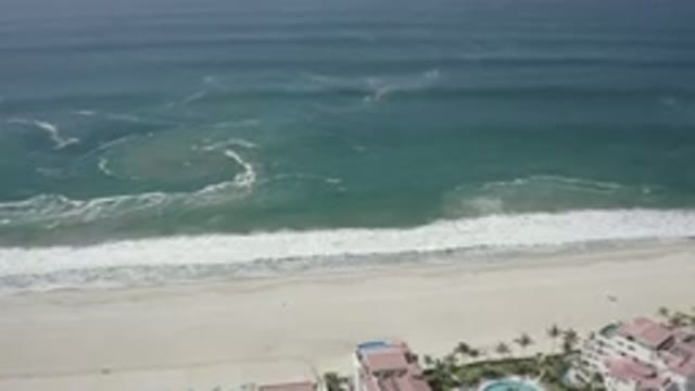 SAN JOSE DEL CABO MEXICO-2020: Big Ocean Has A Ripple Effect That Is Pushing Up