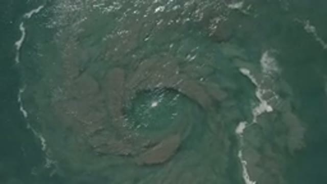 SAN JOSE DEL CABO MEXICO-2020: A Circled Sand Or Mud Under Clean Green Water