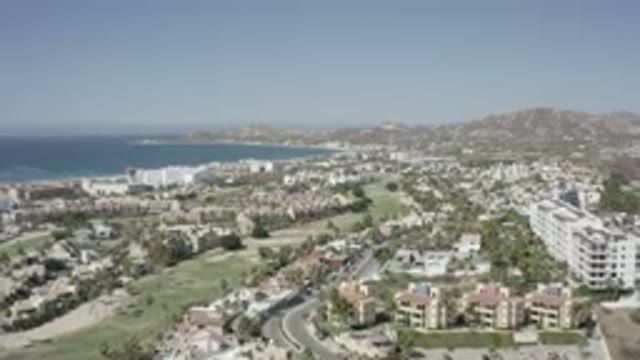 SAN JOSE DEL CABO MEXICO-2020: Topside Beautiful View Of Wide City With Lot Of