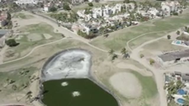 SAN JOSE DEL CABO MEXICO-2020: Aerial View Of A Golf Course With A Resort