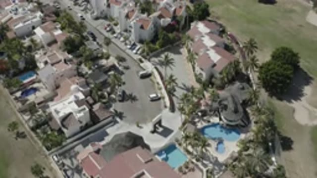 SAN JOSE DEL CABO MEXICO-2020: Beautiful Upper-Class Neighborhood With Pools And