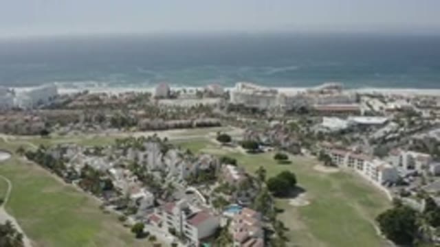 SAN JOSE DEL CABO MEXICO-2020: Beautiful Tall And Short Buildings Sitting On Hillside