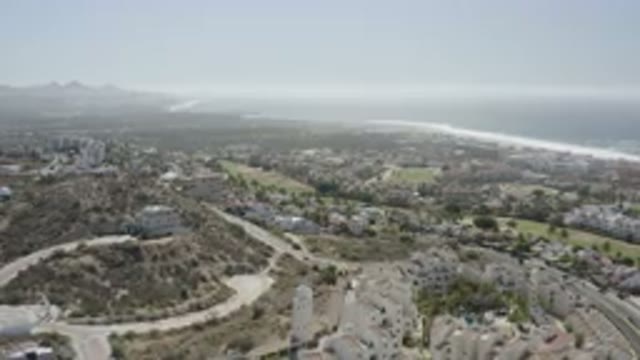 SAN JOSE DEL CABO MEXICO-2020: Aerial View Of The Mountains With Their Buildings