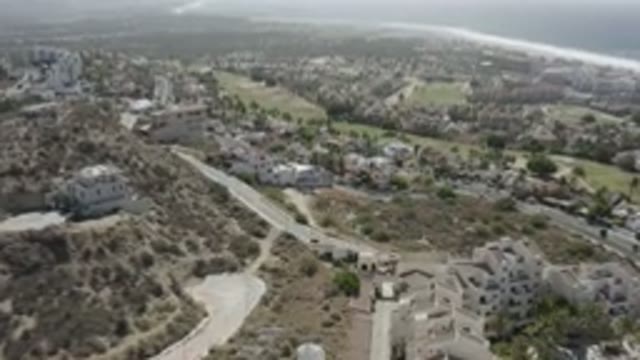 SAN JOSE DEL CABO MEXICO-2020: Overhead View Of A Dry Residential Area On A