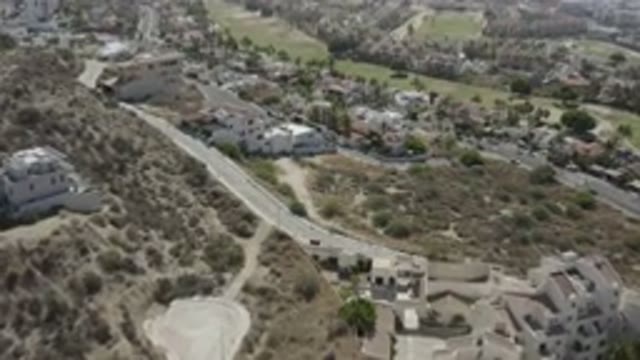 SAN JOSE DEL CABO MEXICO-2020: Hill Top View Of A Beautiful House Road And