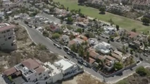 SAN JOSE DEL CABO MEXICO-2020: Drone Shot Of A Number Of Houses And Roads From