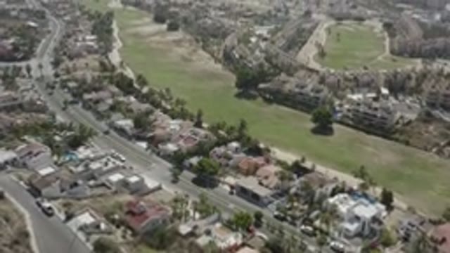 SAN JOSE DEL CABO MEXICO-2020: Top View Of A Green Landscaped Town With