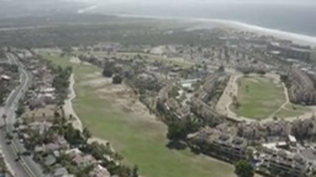 SAN JOSE DEL CABO MEXICO-2020: Drone Shot Of A Mexican City Near The Shoreline