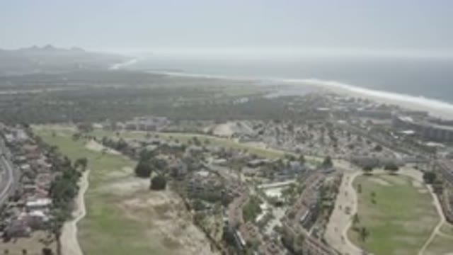 SAN JOSE DEL CABO MEXICO-2020: Top View Of Buildings By The Sea